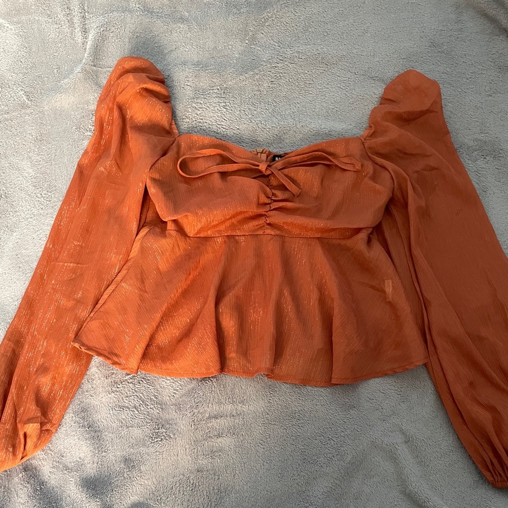 Orange blouse!